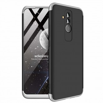 Калъф твърд кейс 360 за Huawei Mate 20 Lite ,черен със сива рамка