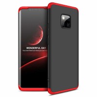 Калъф твърд кейс 360 за Huawei Mate 20 Pro,черен с червена рамка