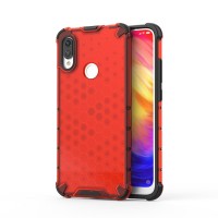 Калъф твърд кейс Honeycomb Armor with TPU Bumper за Xiaomi Redmi Note 7, червен