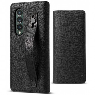 Кожен калъф Ringke Folio Signature Ez Strap за Samsung Galaxy Z Fold 3, Черен