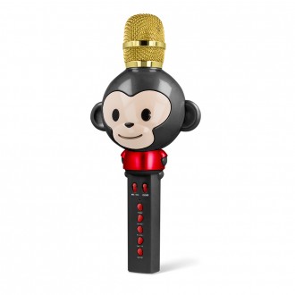 Микрофон Forever Animal с bluetooth говорител , AMS-100 , черен