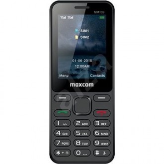 Мобилен телефон MaxCom MM139, Dual SIM, черен