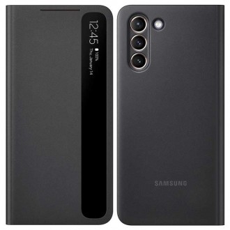 Оригинален калъф Clear View Cover EF-ZG991CB за Samsung G991 Galaxy S21, Черен