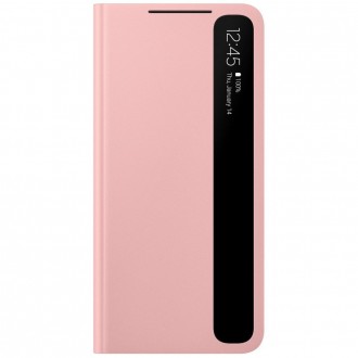 Оригинален калъф Clear View Cover за Samsung G991 Galaxy S21, Pink