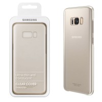 Оригинален калъф за Samsung Galaxy S8 Plus Ultra-thin and translucent Clear Cover EF-QG955CFEGWW Gold