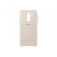 Оригинален силиконов калъф кейс за Samsung Galaxy A6 Plus (2018) DUAL LAYER COVER gold