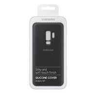 Оригинален силиконов калъф кейс за Samsung S9 Plus черен Silicone Cover EF-PG965TBEGWW