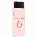 Оригинален твърд калъф EF-PF721TPEGWW за Samsung Z Flip 4, Silicone Cover with Strap Pink 1