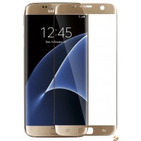 Стъклен протектор за дисплея за Samsung Galaxy S7 златен
