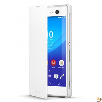 Sony Flip Case Style Cover Window SCR48 for Xperia M5 бял