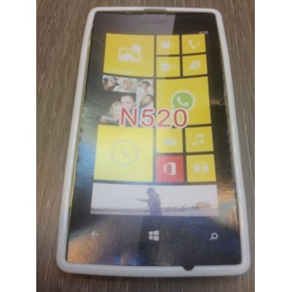 Силиконов калъф за Nokia Lumia 520 бял