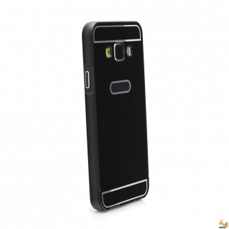 Метален бъмпер с гръб за Samsung Galaxy S6 Edge+ Black