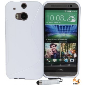 Силиконов калъф за HTC One M8 бял