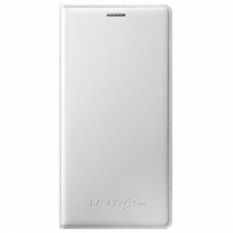 Samsung Flip Case EF-FG800BW for Galaxy S5 Mini metallic white