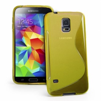 Силиконов калъф за Samsung Galaxy S5  G900 жълт