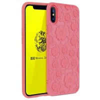 Силиконов гръб Flower Flexible Case MSVII за Iphone XS / X розов