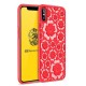 Силиконов гръб Flower Flexible Case MSVII за Iphone XS/X ,червен