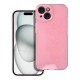 Силиконов калъф кейс CLEAR Case 2mm Blink за iPhone 15, розов с брокат