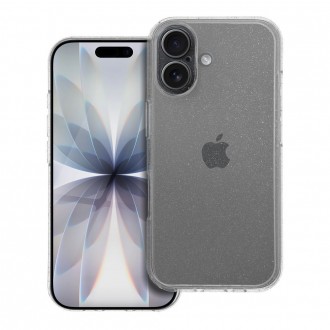 Силиконов калъф кейс CLEAR Case 2mm Blink за iPhone 17, прозрачен с брокат