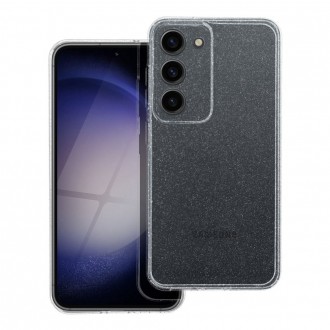 Силиконов калъф кейс CLEAR Case 2mm Blink за Samsung S23 FE, прозрачен с брокат