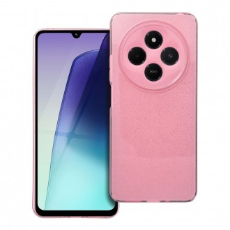 Силиконов калъф кейс CLEAR Case 2mm Blink за Xiaomi Redmi 14C, розов с брокат