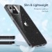 Силиконов калъф кейс ESR Shimmer за iPhone 12 / iPhone 12 Pro, Прозрачен с брокат 5