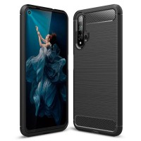 Силиконов калъф кейс Forecell Carbon за Huawei Nova 5T, черен