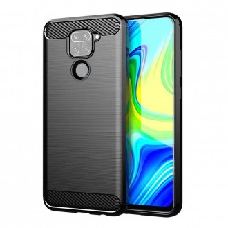 Силиконов калъф кейс Forecell Carbon за Xiaomi Redmi Note 9, черен