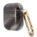 Силиконов калъф кейс Guess GUA2UNMK cover black Marble Collection за Apple AirPods, Черен 1