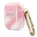 Силиконов калъф кейс Guess GUA2UNMP cover pink Marble Collection за Apple AirPods, Розов 1