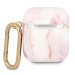 Силиконов калъф кейс Guess GUA2UNMP cover pink Marble Collection за Apple AirPods, Розов 2