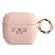 Силиконов калъф кейс Guess GUA3SGGEP cover pink Silicone Glitter за Apple AirPods 3, Розов