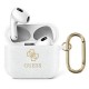 Силиконов калъф кейс GUESS GUA3UCG4GT за слушалки AirPods 3, Бели с брокат