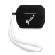 Силиконов калъф кейс Guess GUACAPLSVSBW cover black white Silicone Vintage за Apple AirPods Pro