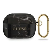 Силиконов калъф кейс Guess GUACAPTPUMABK cover black Marble Collection за Apple AirPods Pro