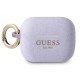 Силиконов калъф кейс Guess GUAPSGGEU cover purple Silicone Glitter за Apple AirPods Pro, Лилав