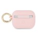 Силиконов калъф кейс Guess GUAPSSSI Silicone Vintage Script за Apple AirPods Pro, Розов 1