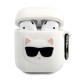 Силиконов калъф кейс Karl Lagerfeld KLACA2SILCHWH cover white Silicone Choupette за слушалки Apple AirPods 