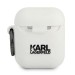 Силиконов калъф кейс Karl Lagerfeld KLACA2SILCHWH cover white Silicone Choupette за слушалки Apple AirPods  1