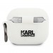 Силиконов калъф кейс KARL LAGERFELD KLACA3SILCHWH за слушалки AirPods 3, Бели 1