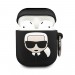 Силиконов калъф кейс KARL LAGERFELD KLACCSILKHBK за слушалки AirPods, Черен 3