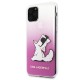 Силиконов калъф кейс Karl Lagerfeld KLHCN58CFNRCPI iPhone 11 Pro hard case Choupette Fun розов