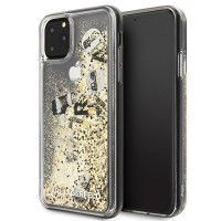 Силиконов калъф кейс Karl Lagerfeld KLHCN65ROGO iPhone 11 Pro Max ,black & gold Glitter