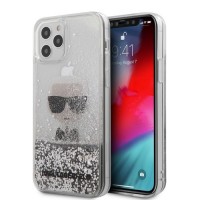 Силиконов калъф кейс Karl Lagerfeld KLHCP12LGLIKSL за iPhone 12 Pro Max, Сив