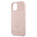Силиконов калъф кейс Karl Lagerfeld KLHCP12MSILTTPI за iPhone 12 / iPhone 12 Pro, Розов 2