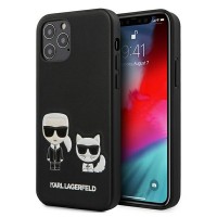 Силиконов калъф кейс Karl Lagerfeld KLHCP12SPCUSKCBK за iPhone 12 Mini, Черен