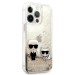 Силиконов калъф кейс Karl Lagerfeld KLHCP13LGKCD iPhone 13 Pro, Gold Glitter Karl and Choupette  3