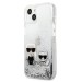 Силиконов калъф кейс Karl Lagerfeld KLHCP13SGKCS iPhone 13 Mini,  silver hardcase Liquid Glitter Karl&Choupette 1