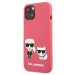 Силиконов калъф кейс Karl Lagerfeld KLHCP13SSSKCP iPhone 13 Mini, hardcase pink Silicone Karl & Choupette 1