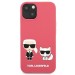 Силиконов калъф кейс Karl Lagerfeld KLHCP13SSSKCP iPhone 13 Mini, hardcase pink Silicone Karl & Choupette 2